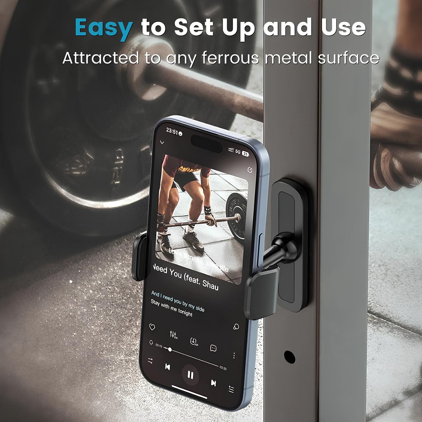 ActiveWay MagHold 360° Pro – Magnetic Phone Mount for Gym & Work
